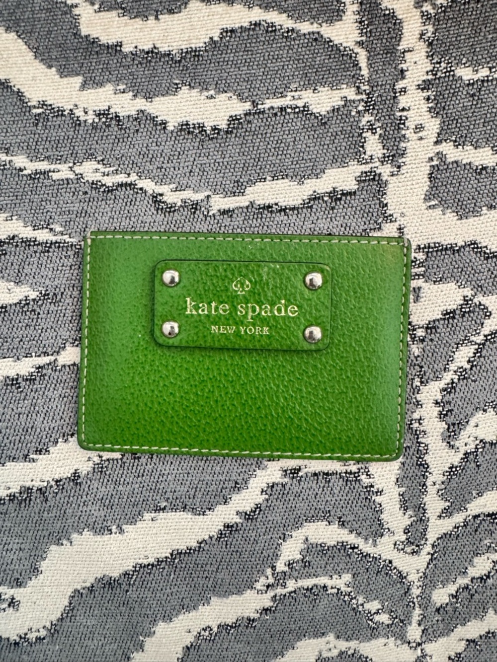 GUC Kate Spade green leather wallet card holder